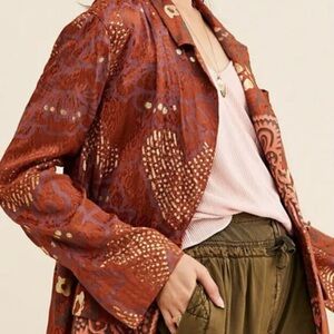 Free People Eye of the Wild Unconstructed Floral Duster